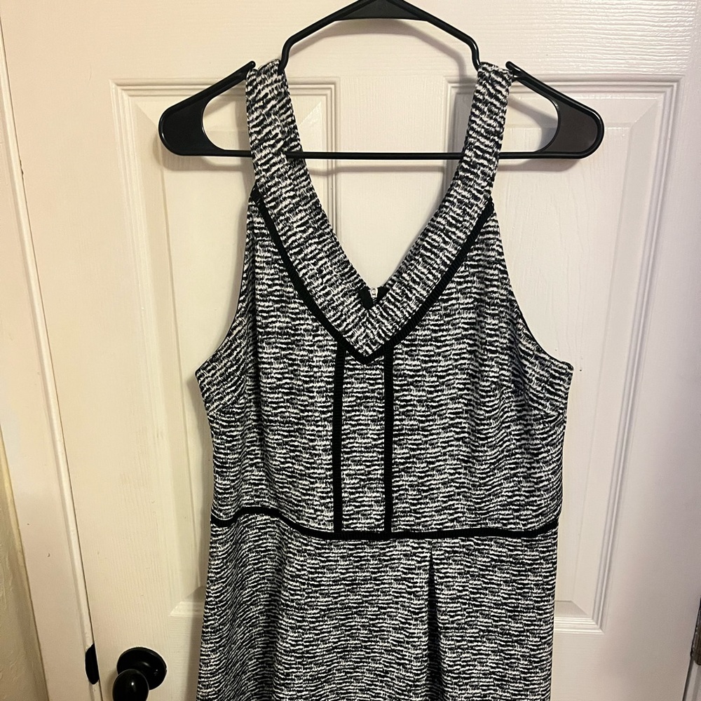 Black and white womens dress